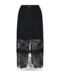 Gonne casual Donna Pinko - Harmonie Gonna Pizzo Rebrode - Nero