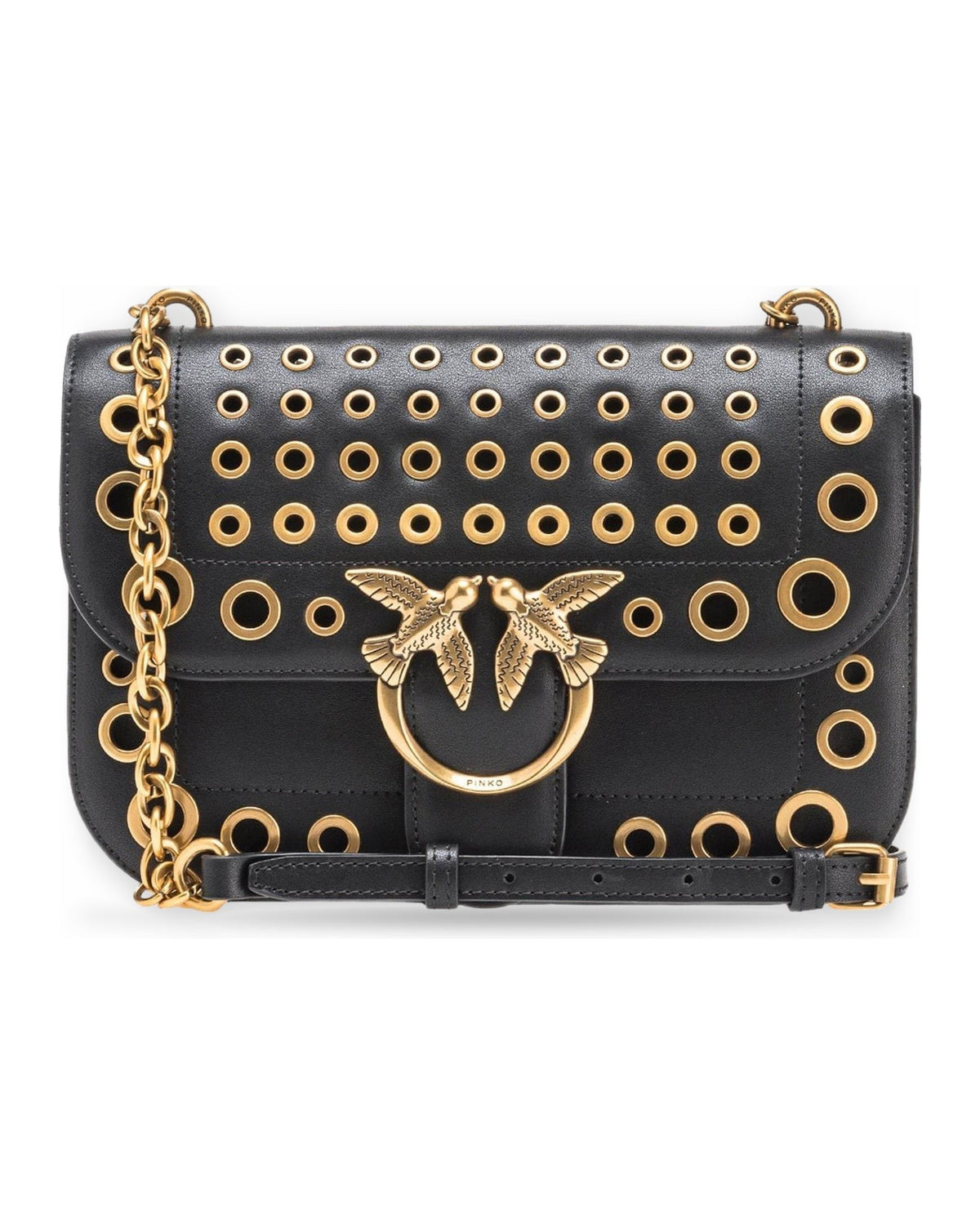 Borse a spalla Donna Pinko - Love Bell Classic Vitello Seta - Nero