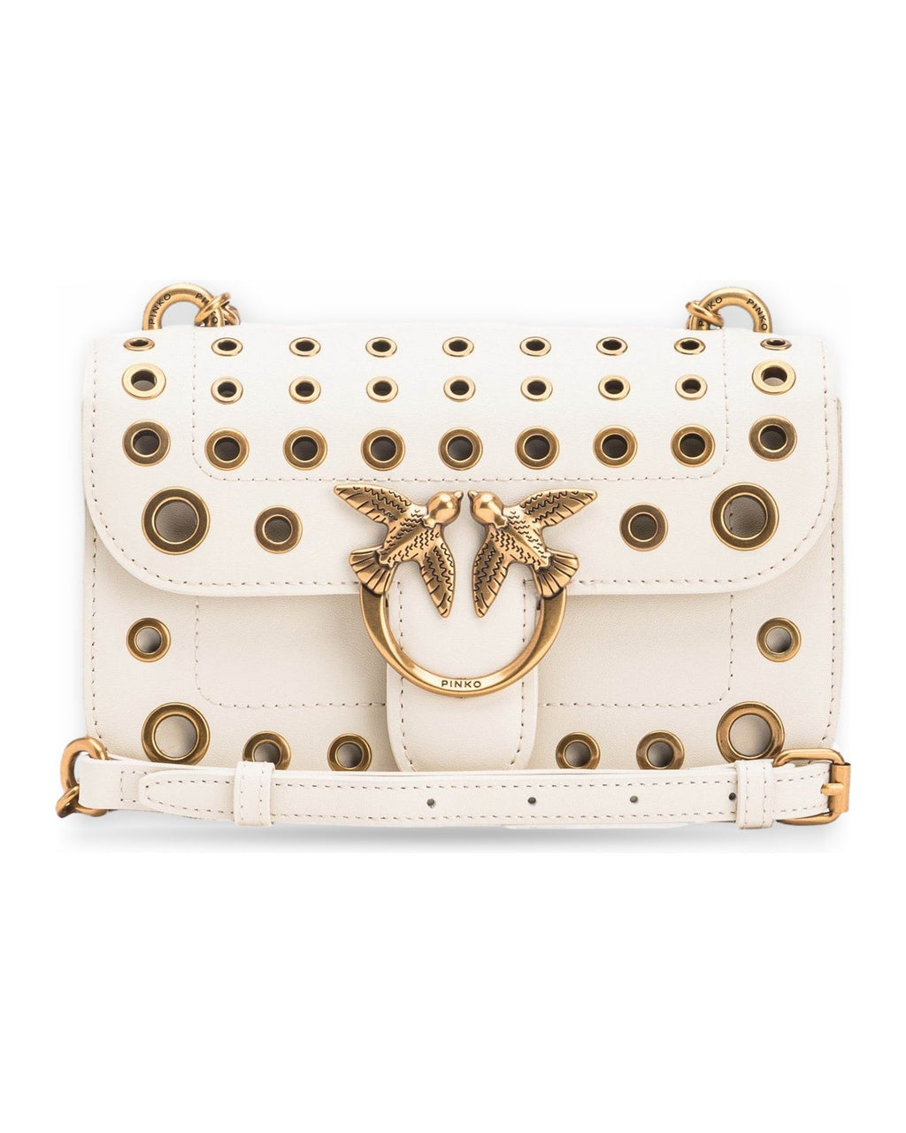 Borse a spalla Donna Pinko - Love Bell Mini Vitello Seta + - Bianco