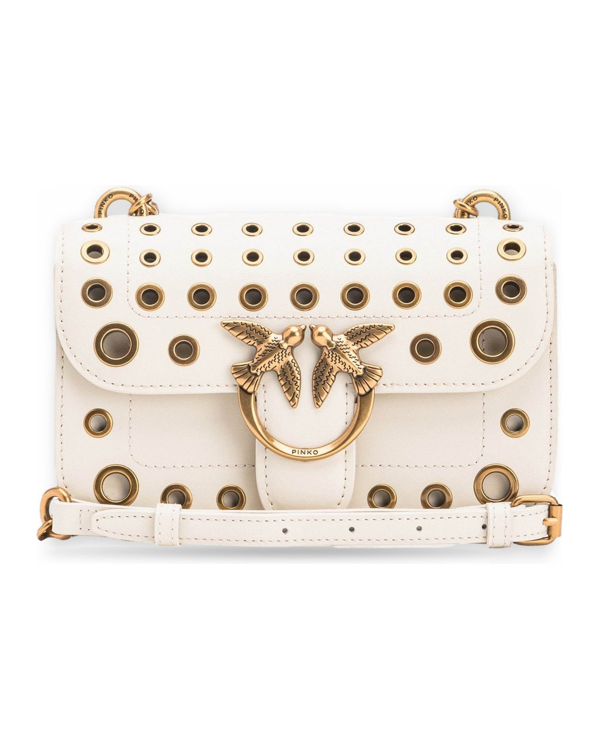 Borse a spalla Donna Pinko - Love Bell Mini Vitello Seta + - Bianco