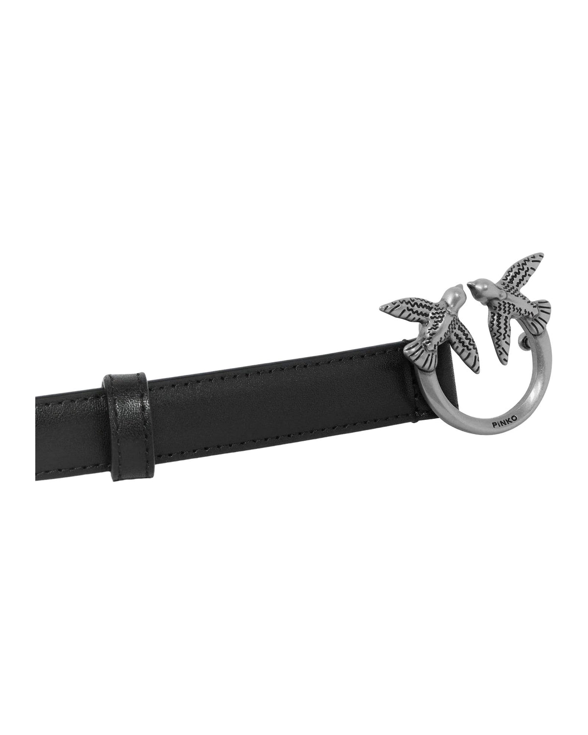 Cinture Donna Pinko - Love Berry H2 Belt Vitello Seta - Nero