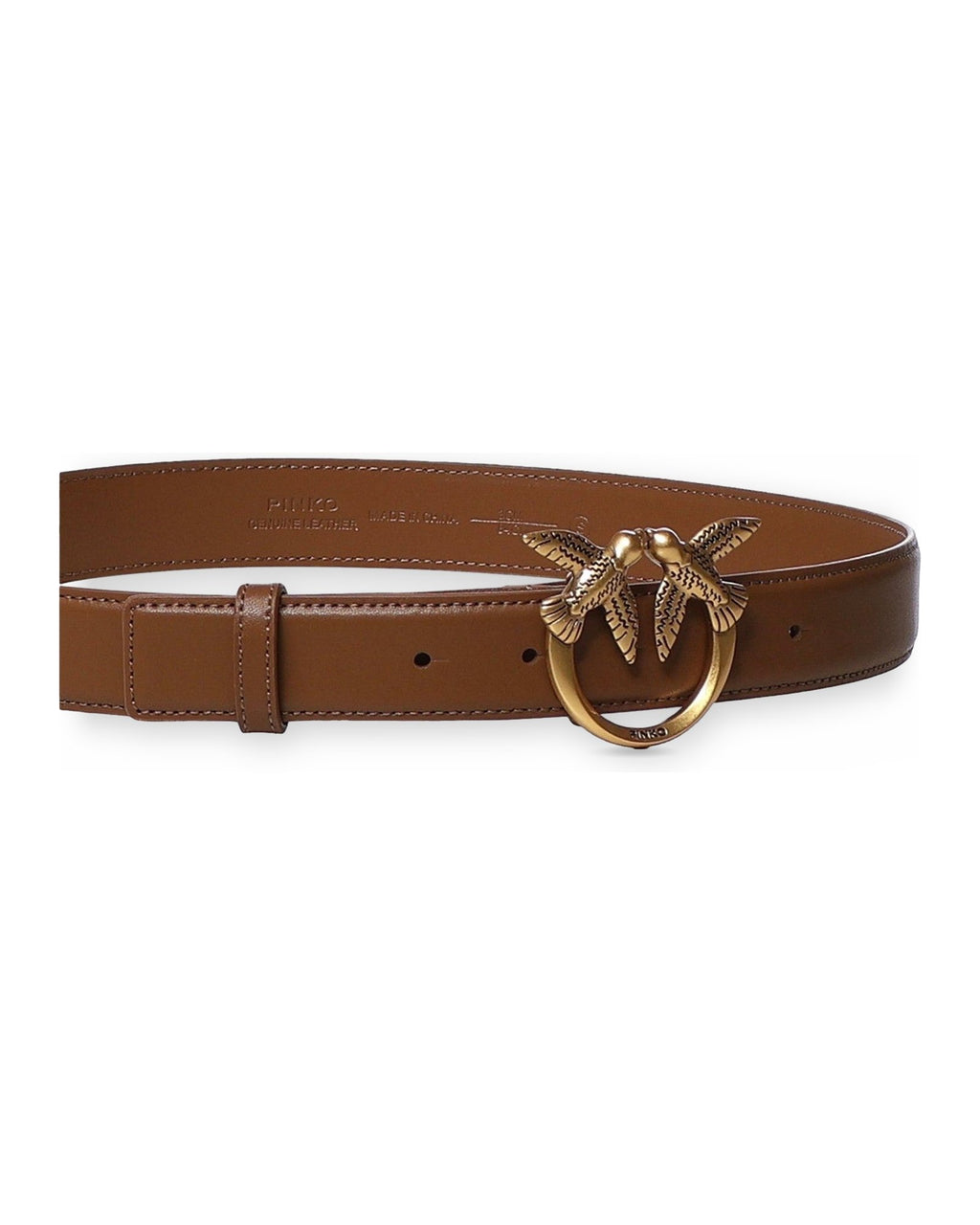 Cinture Donna Pinko - Love Berry H3 Belt.Low Vitello - Marrone