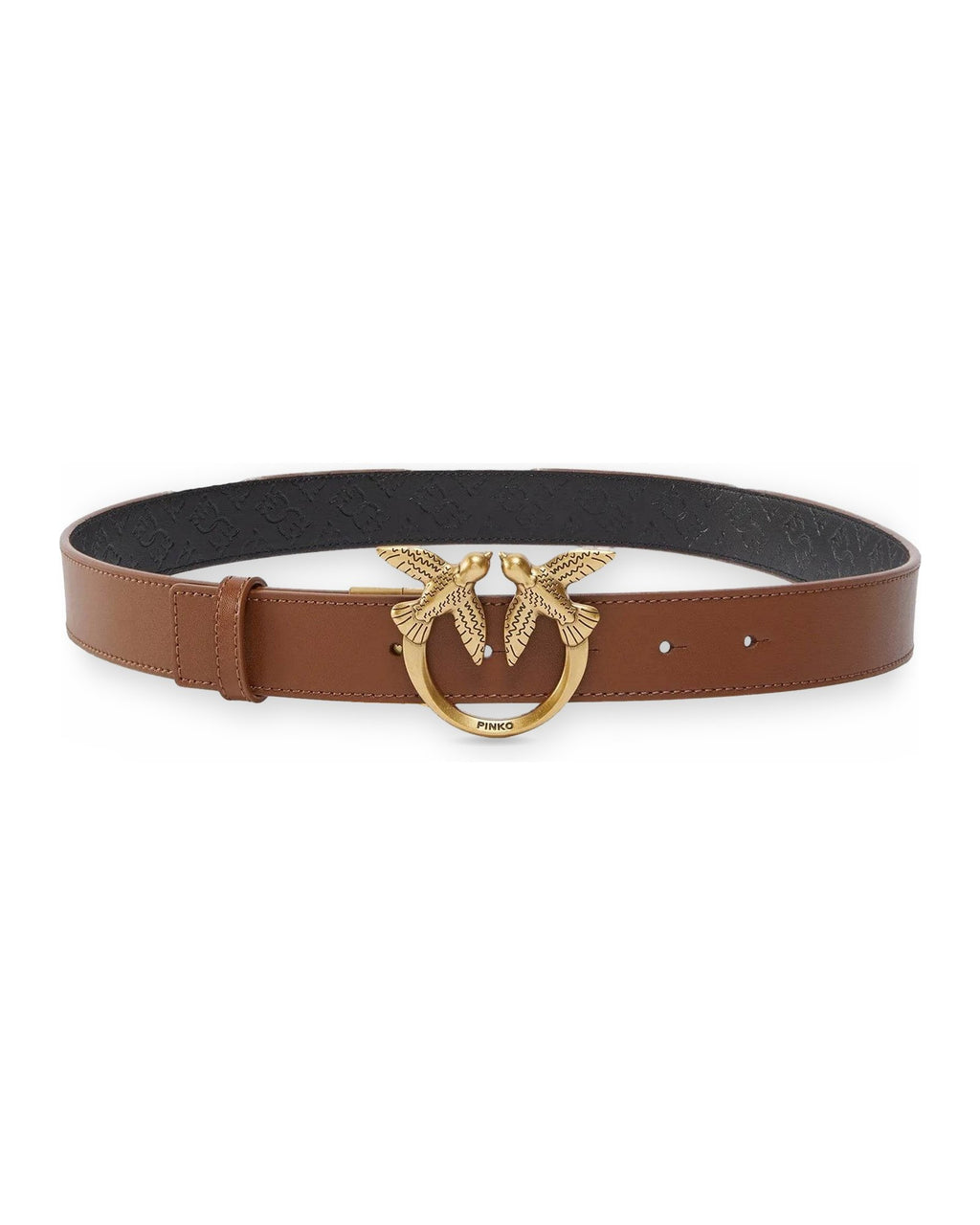 Cinture Donna Pinko - Love Berry H3 Belt Vit.seta Mo - Marrone