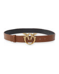 Cinture Donna Pinko - Love Berry H3 Belt Vit.seta Mo - Marrone