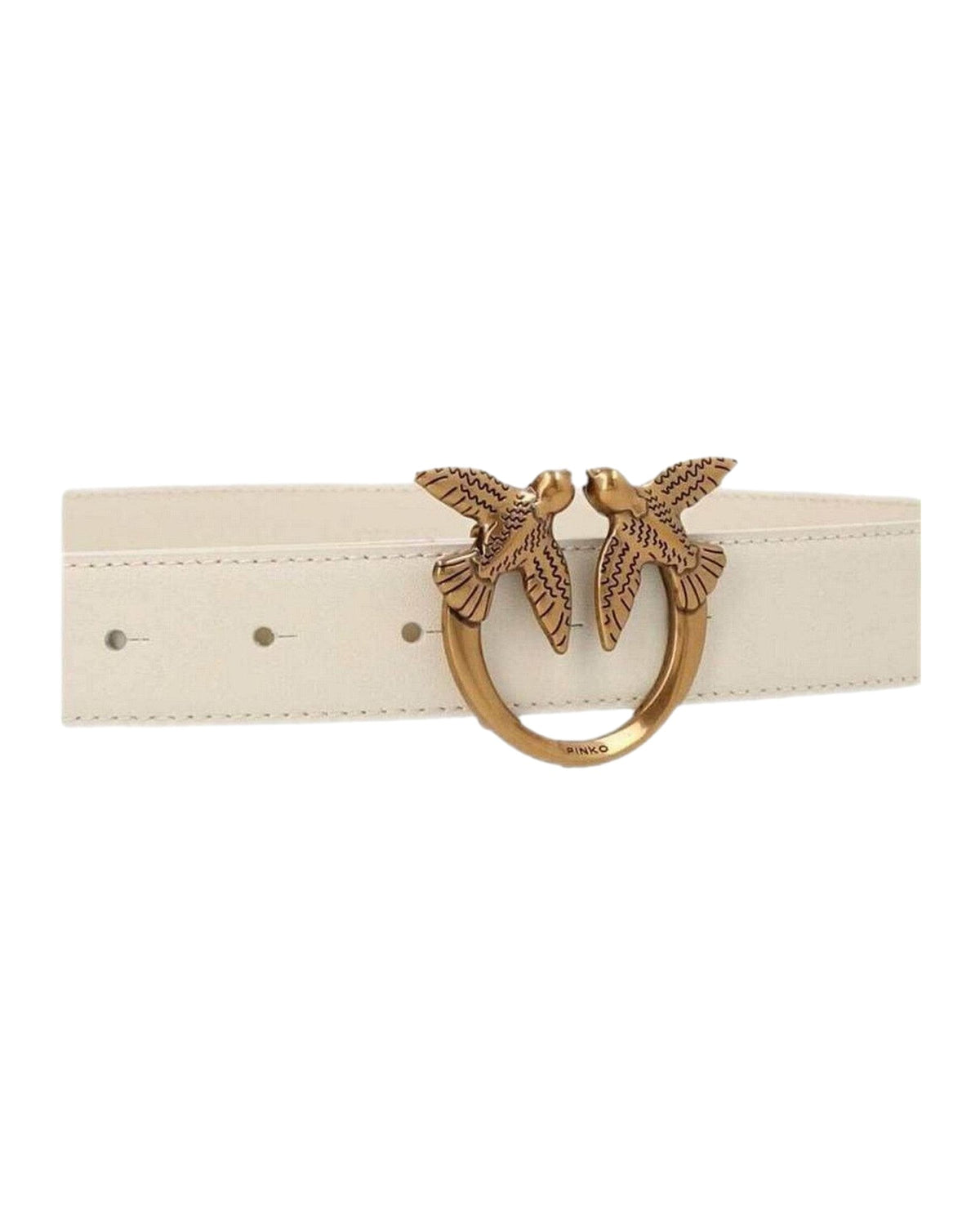 Cinture Donna Pinko - Love Berry H3 Belt Vitello Seta - Bianco