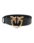 Cinture Donna Pinko - Love Berry H3 Belt Vitello Seta - Nero