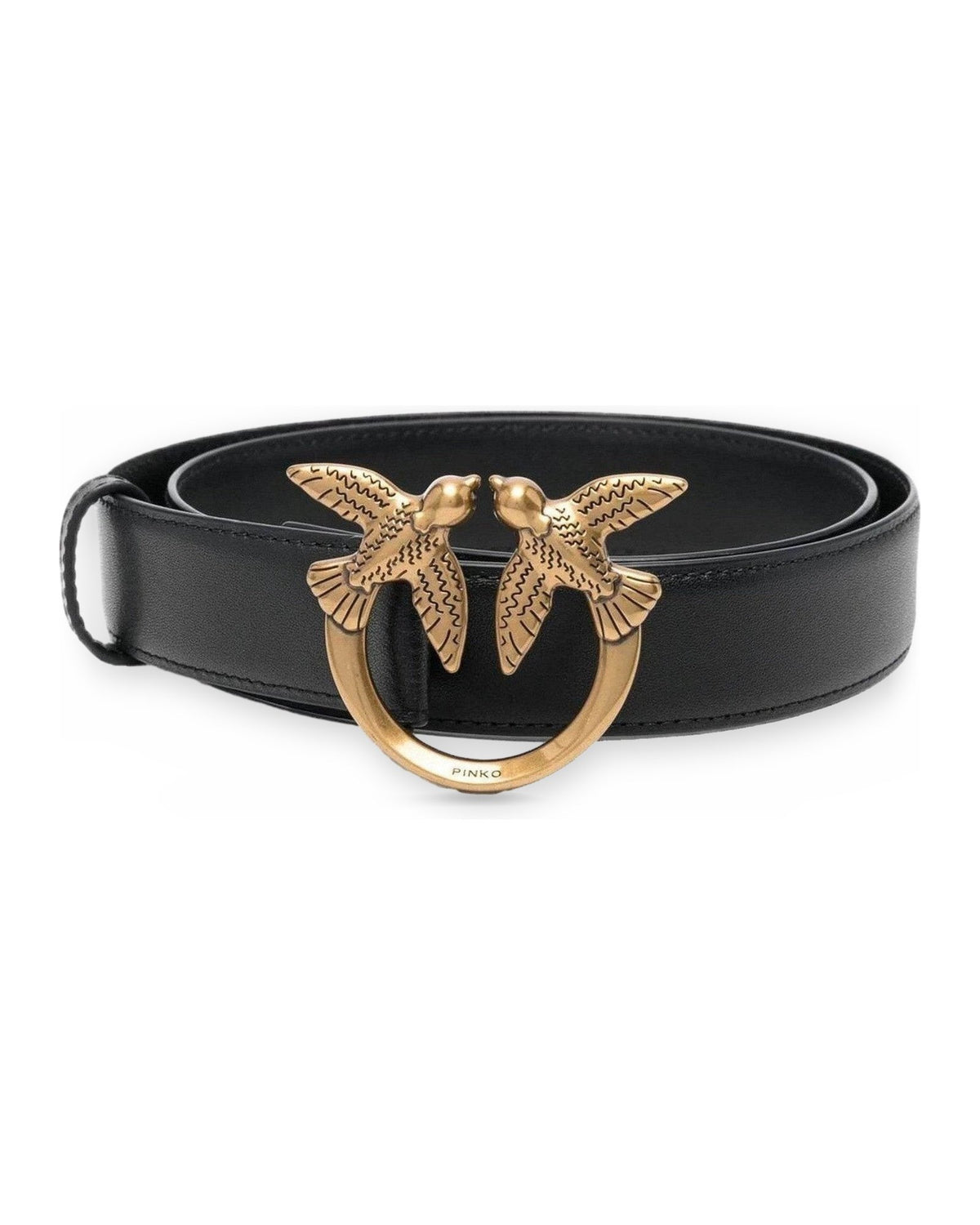 Cinture Donna Pinko - Love Berry H3 Belt Vitello Seta - Nero