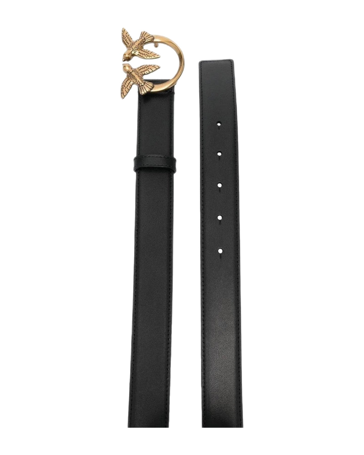 Cinture Donna Pinko - Love Berry H3 Belt Vitello Seta - Nero