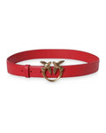 Cinture Donna Pinko - Love Berry H3 Belt Vitello Seta - Rosso