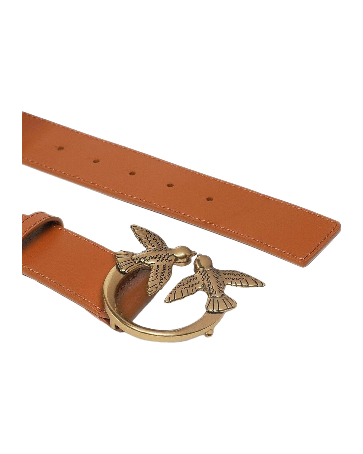 Cinture Donna Pinko - Love Berry H4 Belt Vitello Seta - Marrone