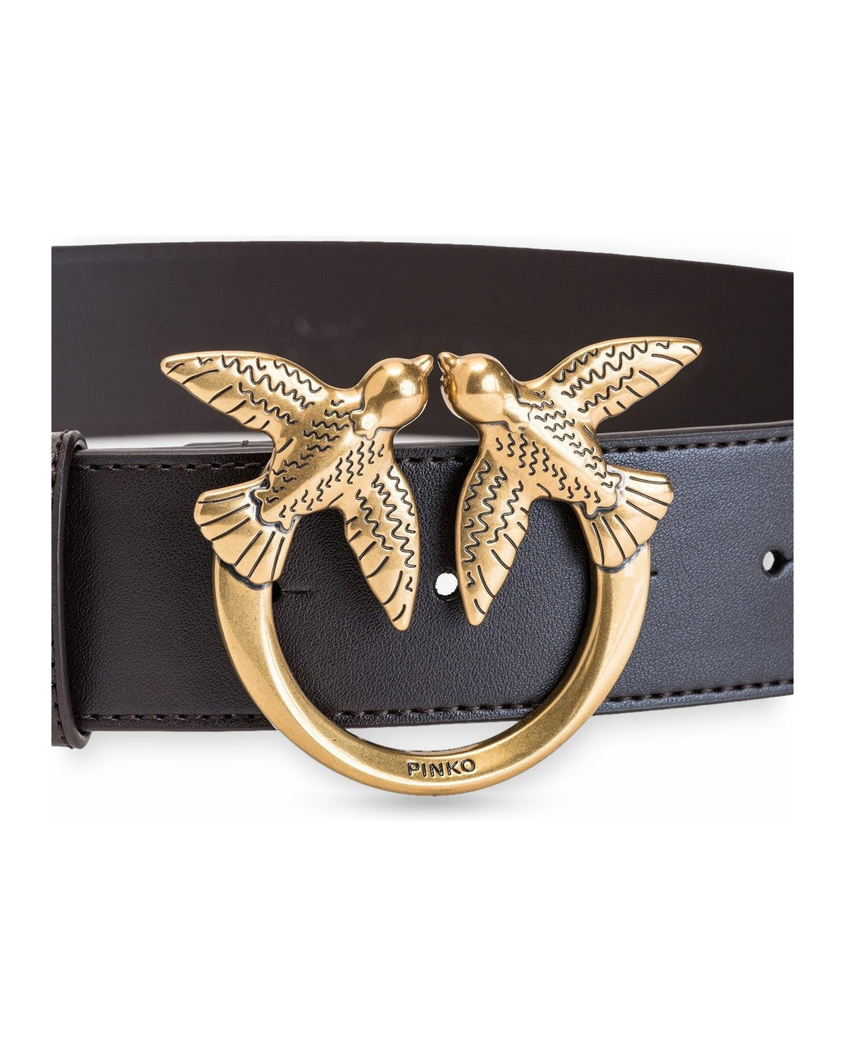 Cinture Donna Pinko - Love Berry Simply H4 Belt Vite - Marrone