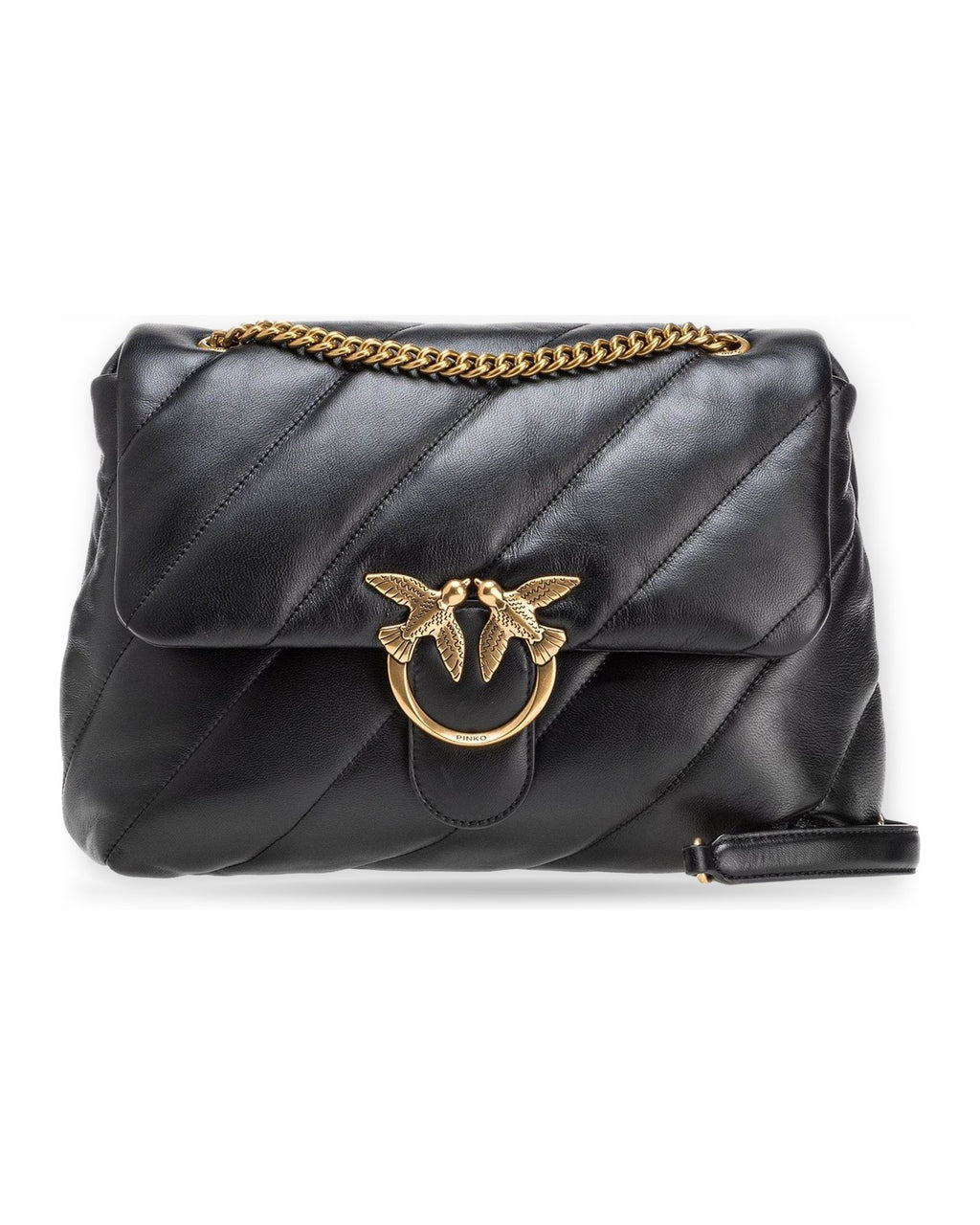 Borse a spalla Donna Pinko - Love Big Puff Cl Sheep Nappa - Nero