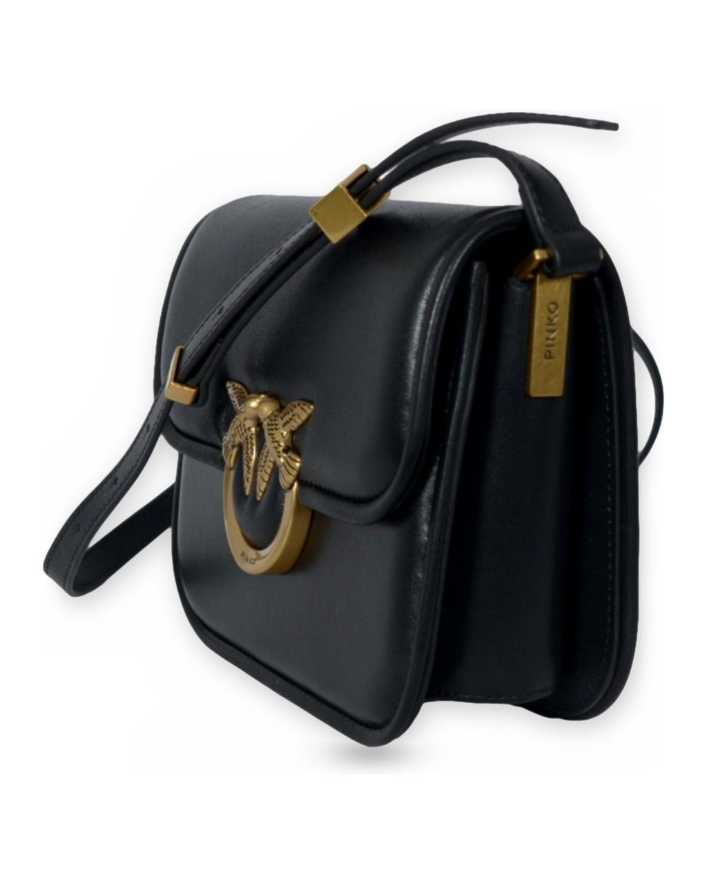 Borse a spalla Donna Pinko - Love Box Bag Fl Mini Nappa + V - Nero
