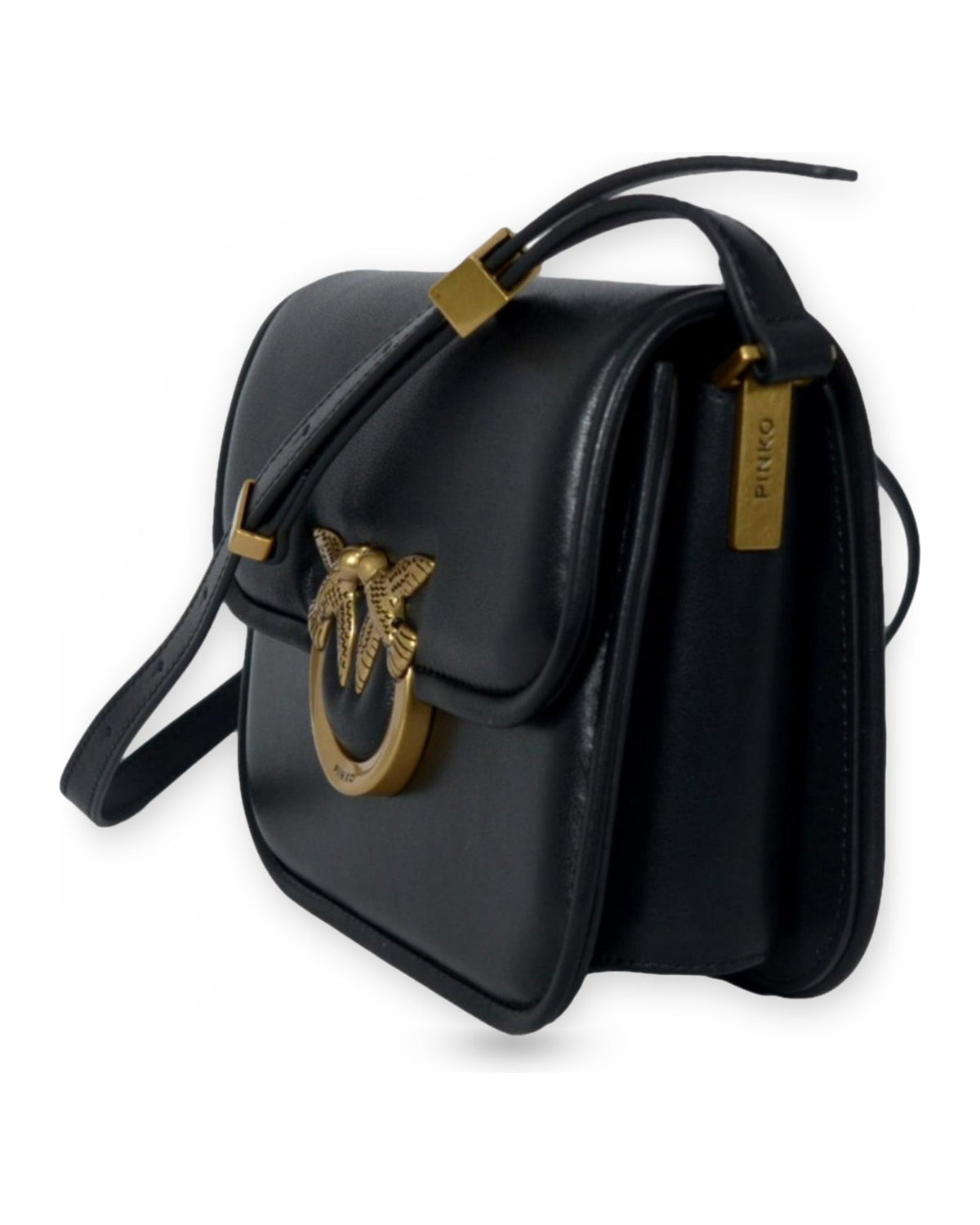 Borse a spalla Donna Pinko - Love Box Bag Fl Mini Nappa + V - Nero