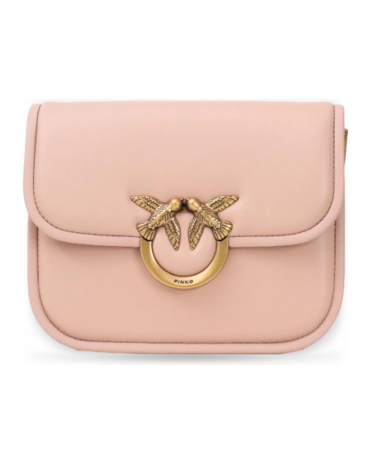 Borse a spalla Donna Pinko - Love Box Bag Fl Mini Nappa + V - Rosa