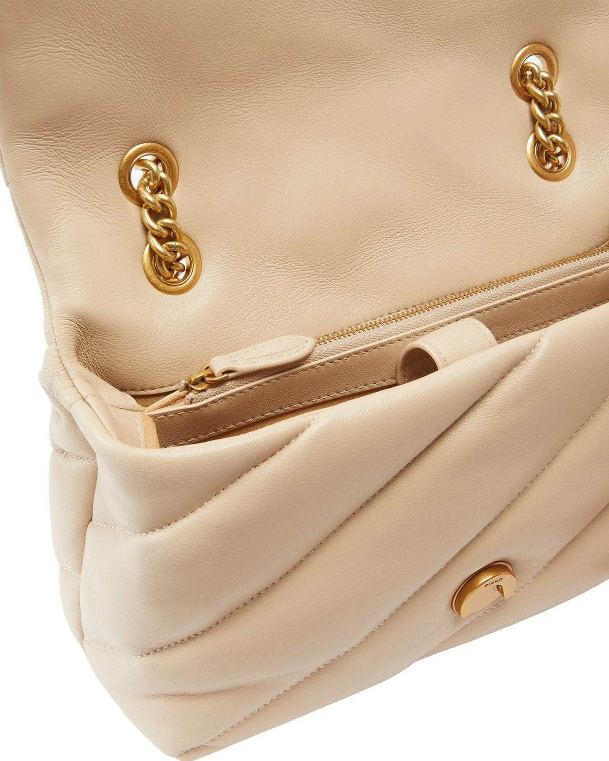 Borse a spalla Donna Pinko - Love Classic Puff Cl Sheep Nap - Beige