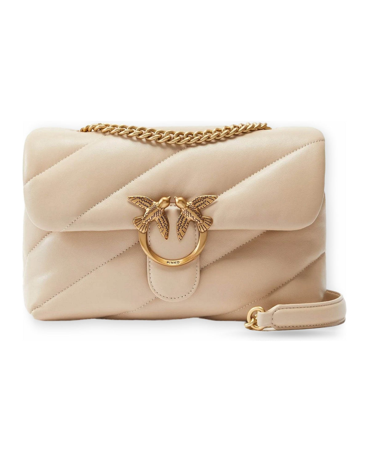 Borse a spalla Donna Pinko - Love Classic Puff Cl Sheep Nap - Beige