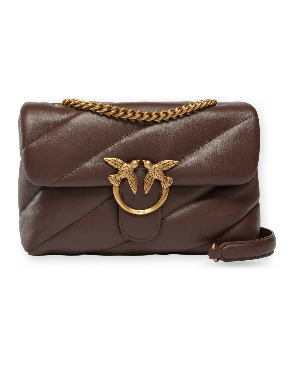 Borse a spalla Donna Pinko - Love Classic Puff Cl Sheep Nap - Marrone