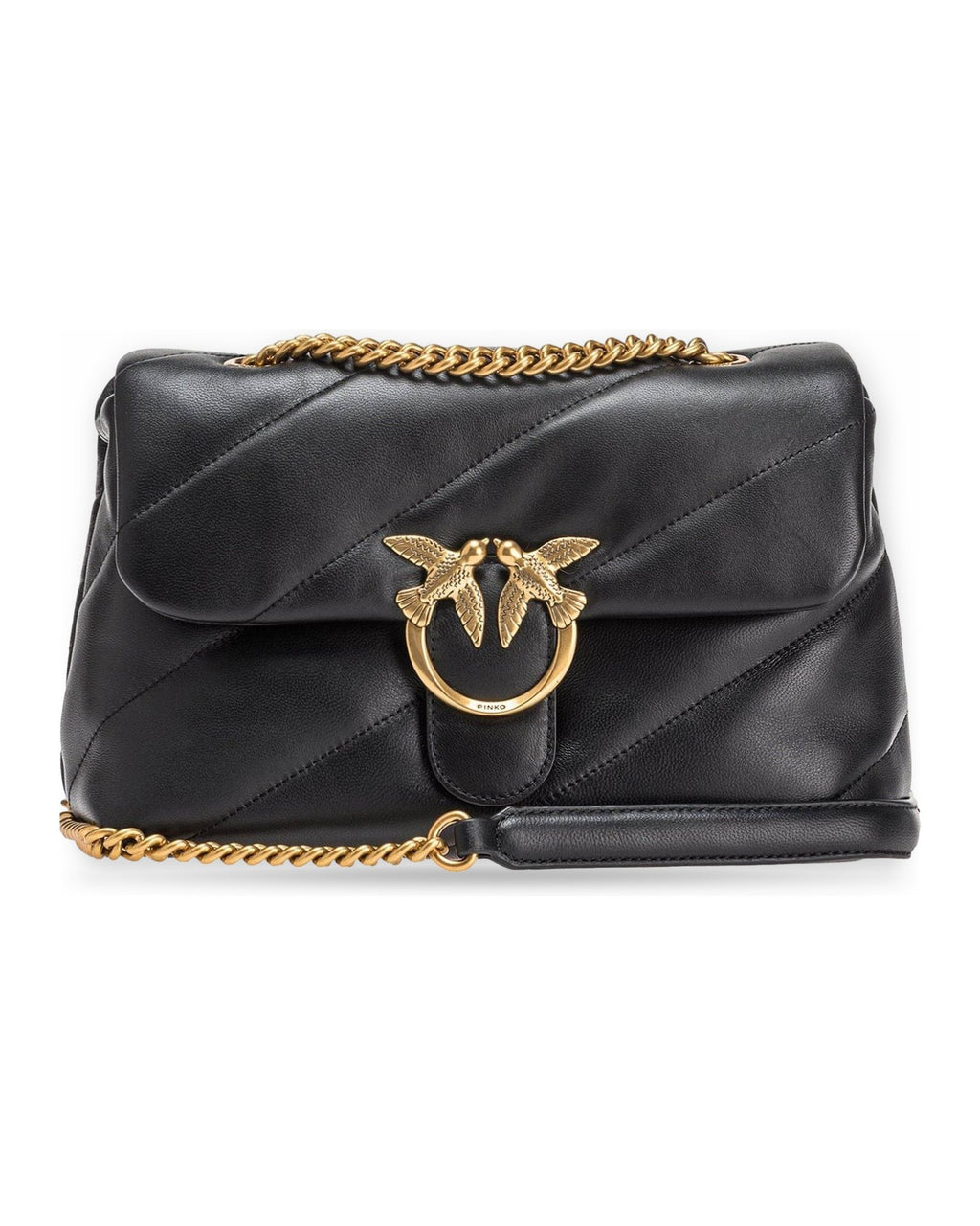 Borse a spalla Donna Pinko - Love Classic Puff Cl Sheep Nap - Nero