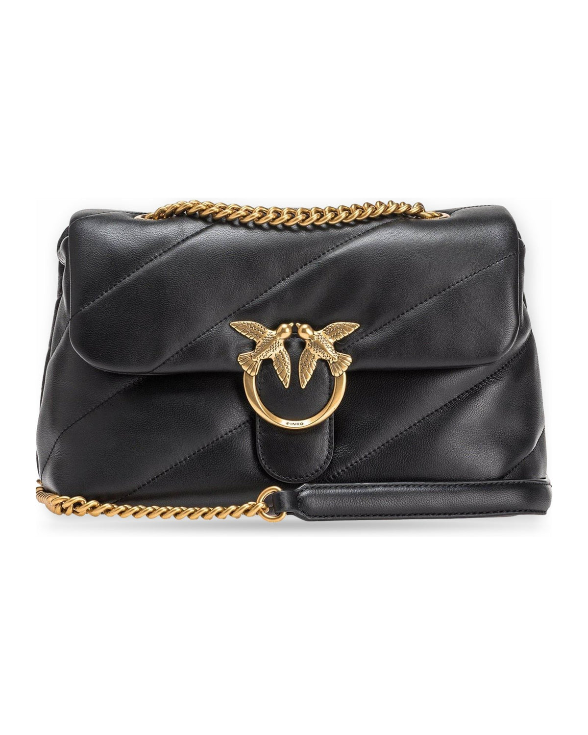 Borse a spalla Donna Pinko - Love Classic Puff Cl Sheep Nap - Nero