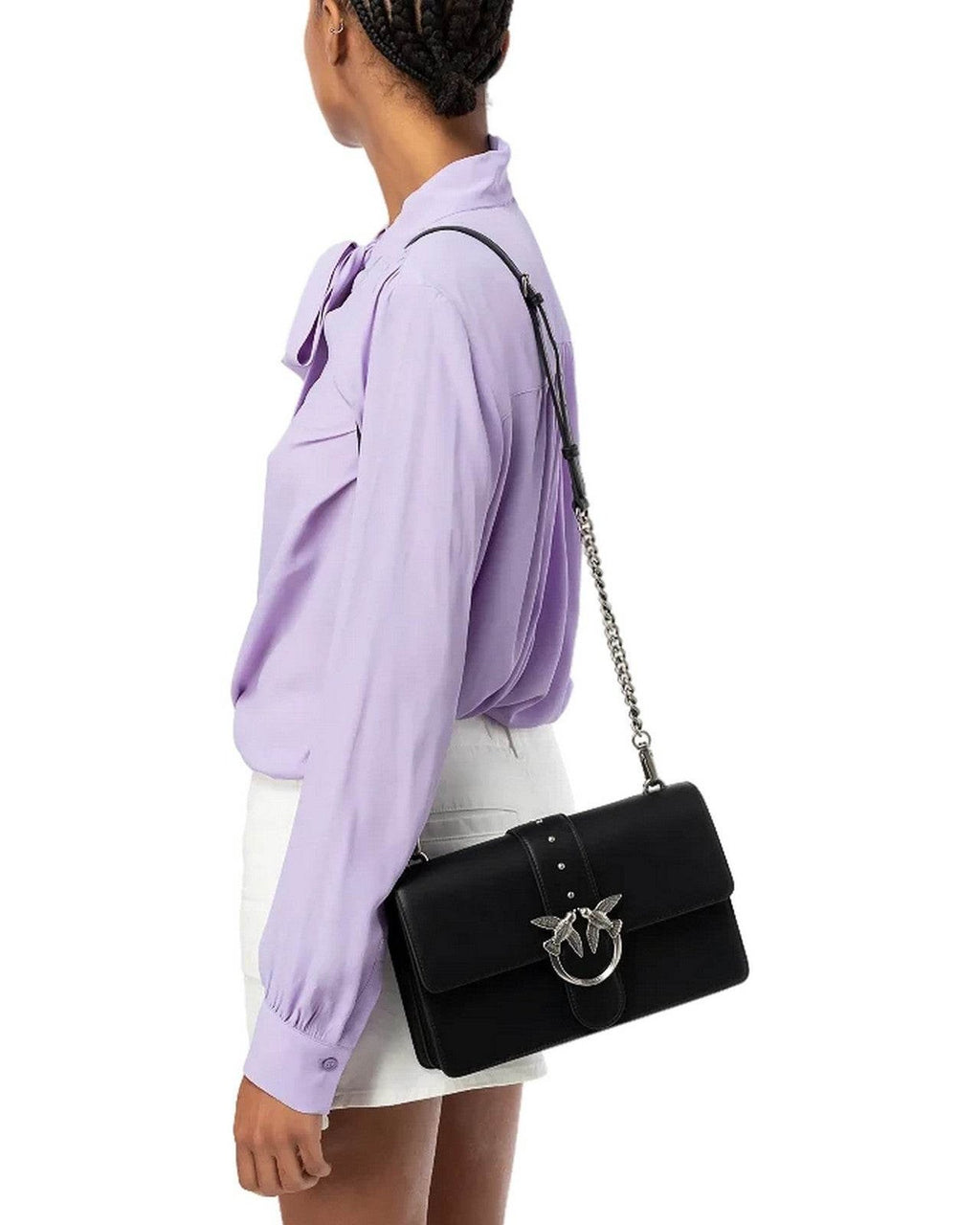 Borse a spalla Donna Pinko - Love One Classic Cl Vitello Se - Nero