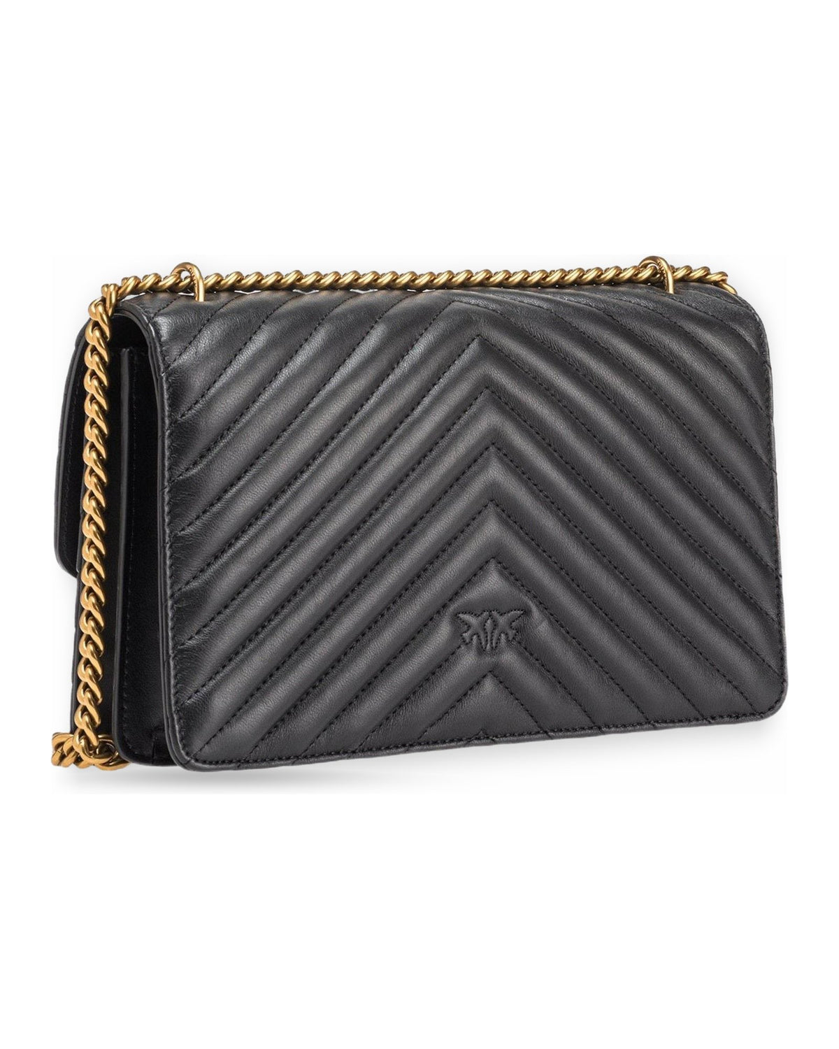 Borse a spalla Donna Pinko - Love One Classic Dc Sheep Napp - Nero