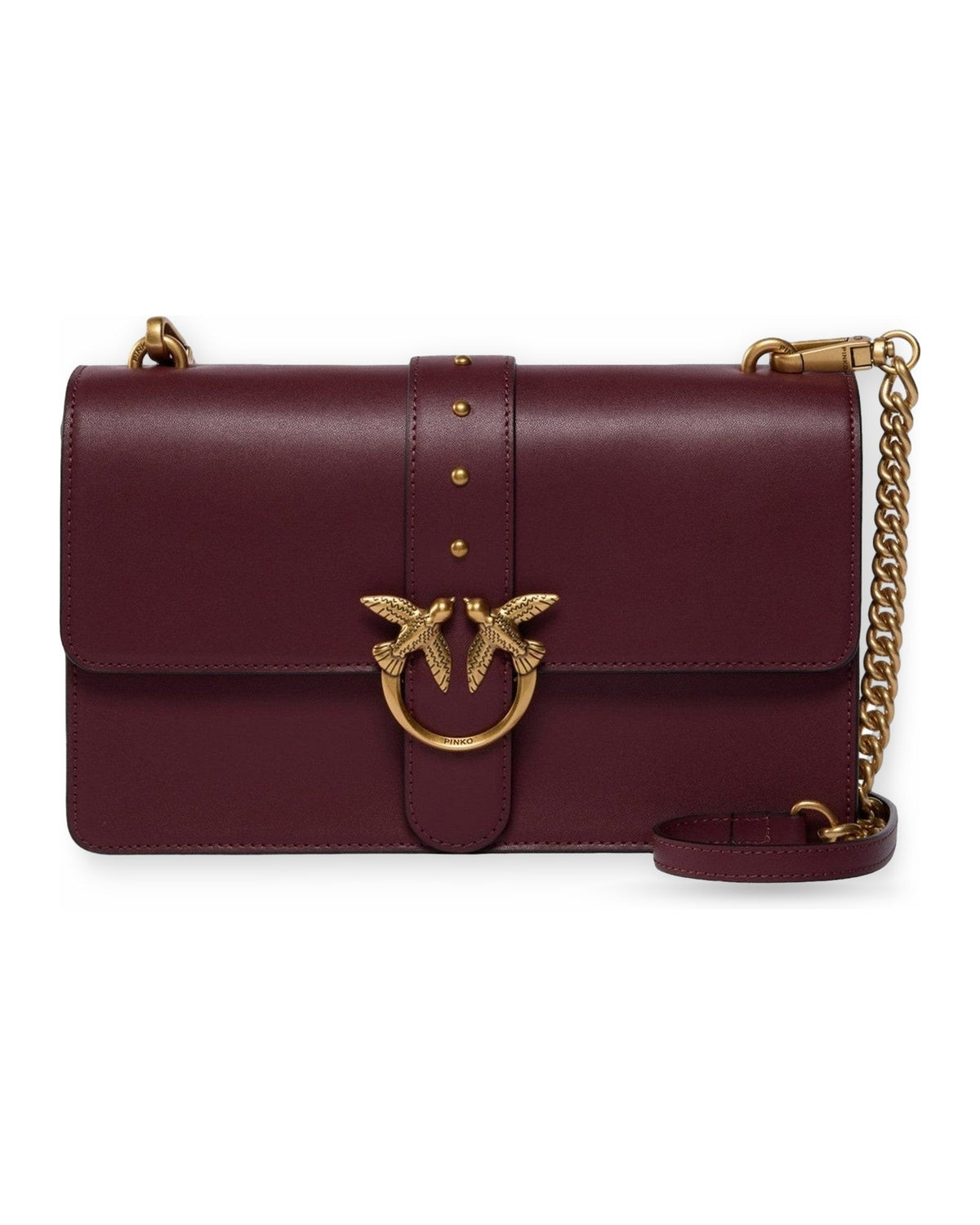 Borse a spalla Donna Pinko - Love One Classic St. Small B. - Bordeaux