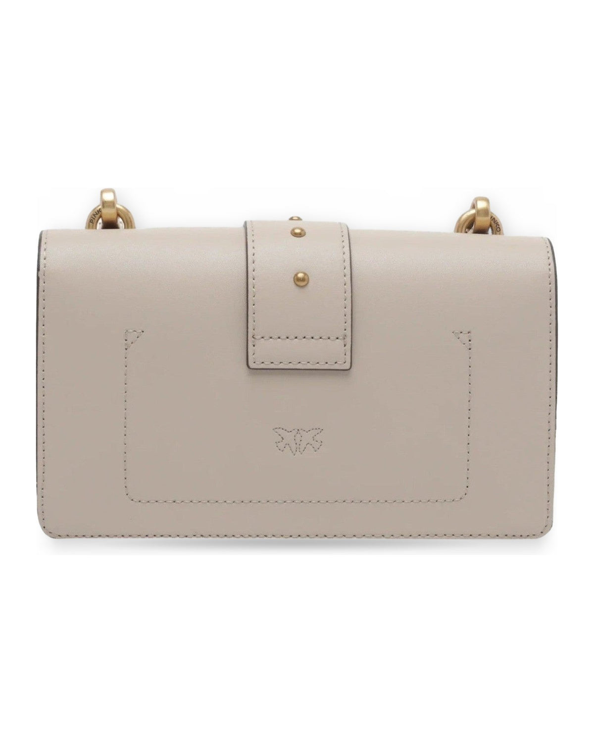 Borse a spalla Donna Pinko - Love One Mini New Buckle Vitel - Beige