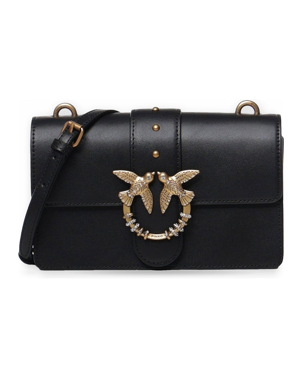 Borse a spalla Donna Pinko - Love One Mini New Buckle Vitel - Nero