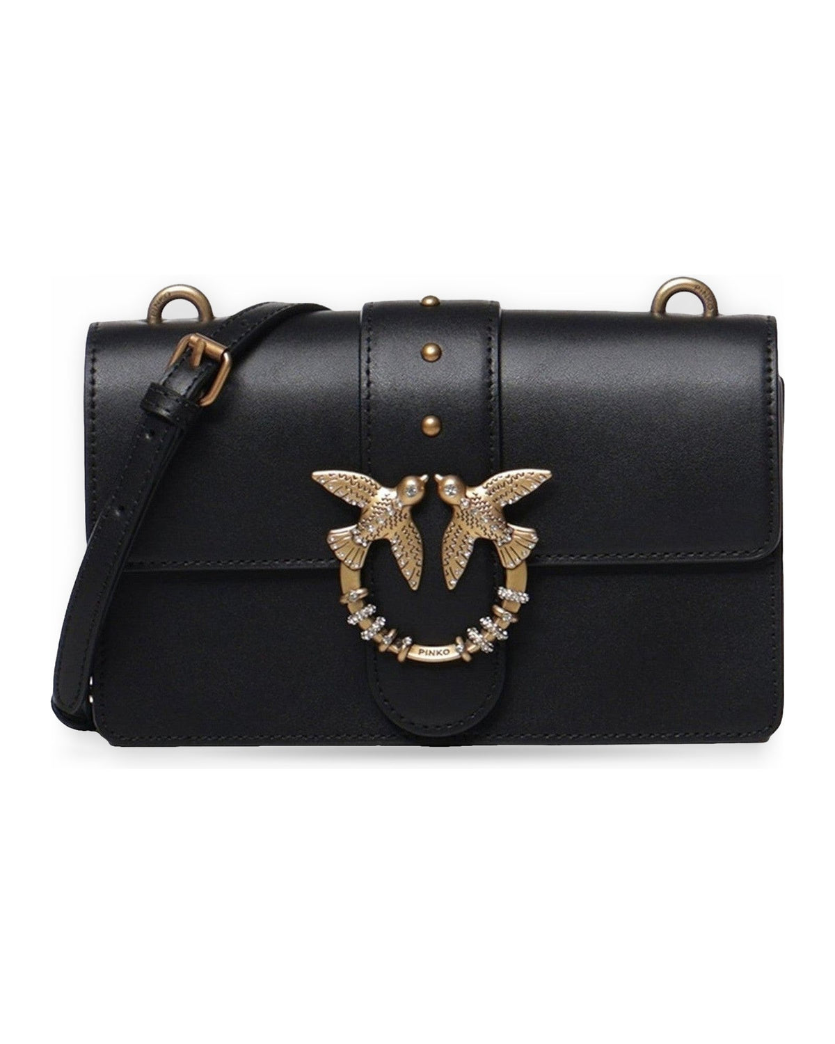 Borse a spalla Donna Pinko - Love One Mini New Buckle Vitel - Nero