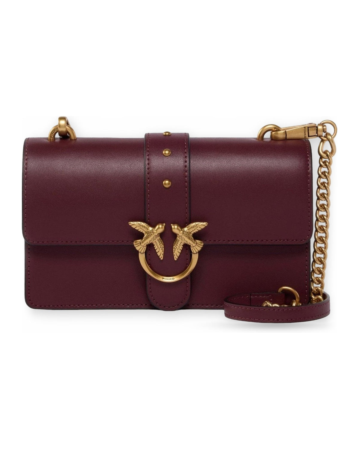 Borse a spalla Donna Pinko - Love One Mini St. Small B. Vit - Bordeaux