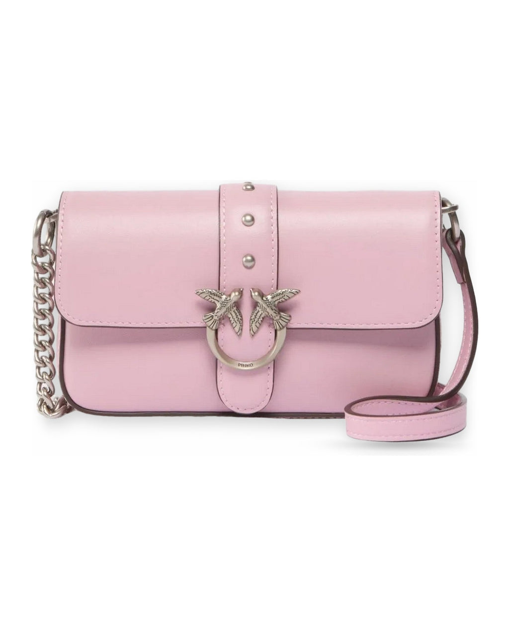 Borse a spalla Donna Pinko - Love One Slouchy Baby Vitello - Rosa