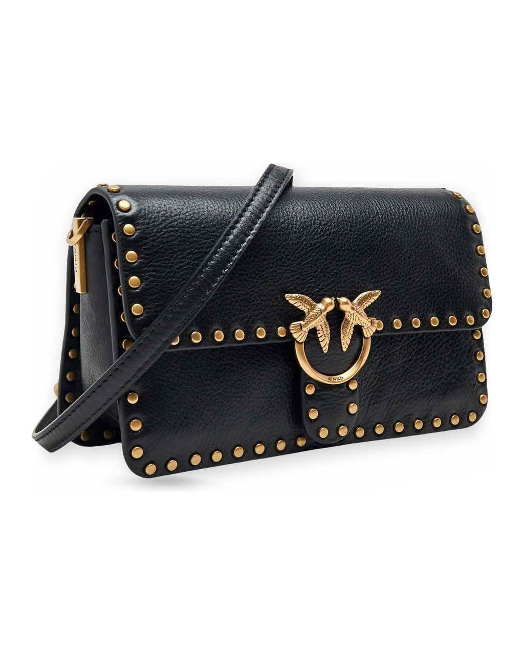 Borse a spalla Donna Pinko - Love One Slouchy Mn. Studs Sma - Nero