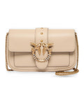 Borse a spalla Donna Pinko - Love Pocket New Buckle Vitello - Beige