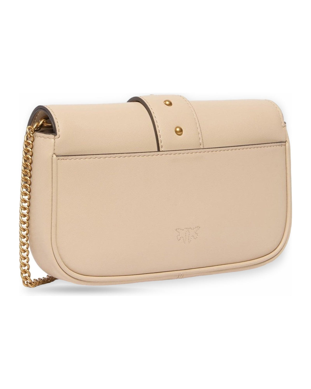 Borse a spalla Donna Pinko - Love Pocket New Buckle Vitello - Beige