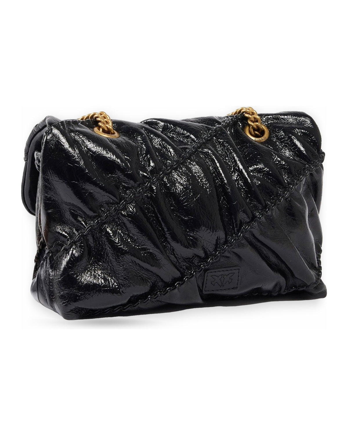 Borse a spalla Donna Pinko - Love Puff Crinckle Mini New Sh - Nero