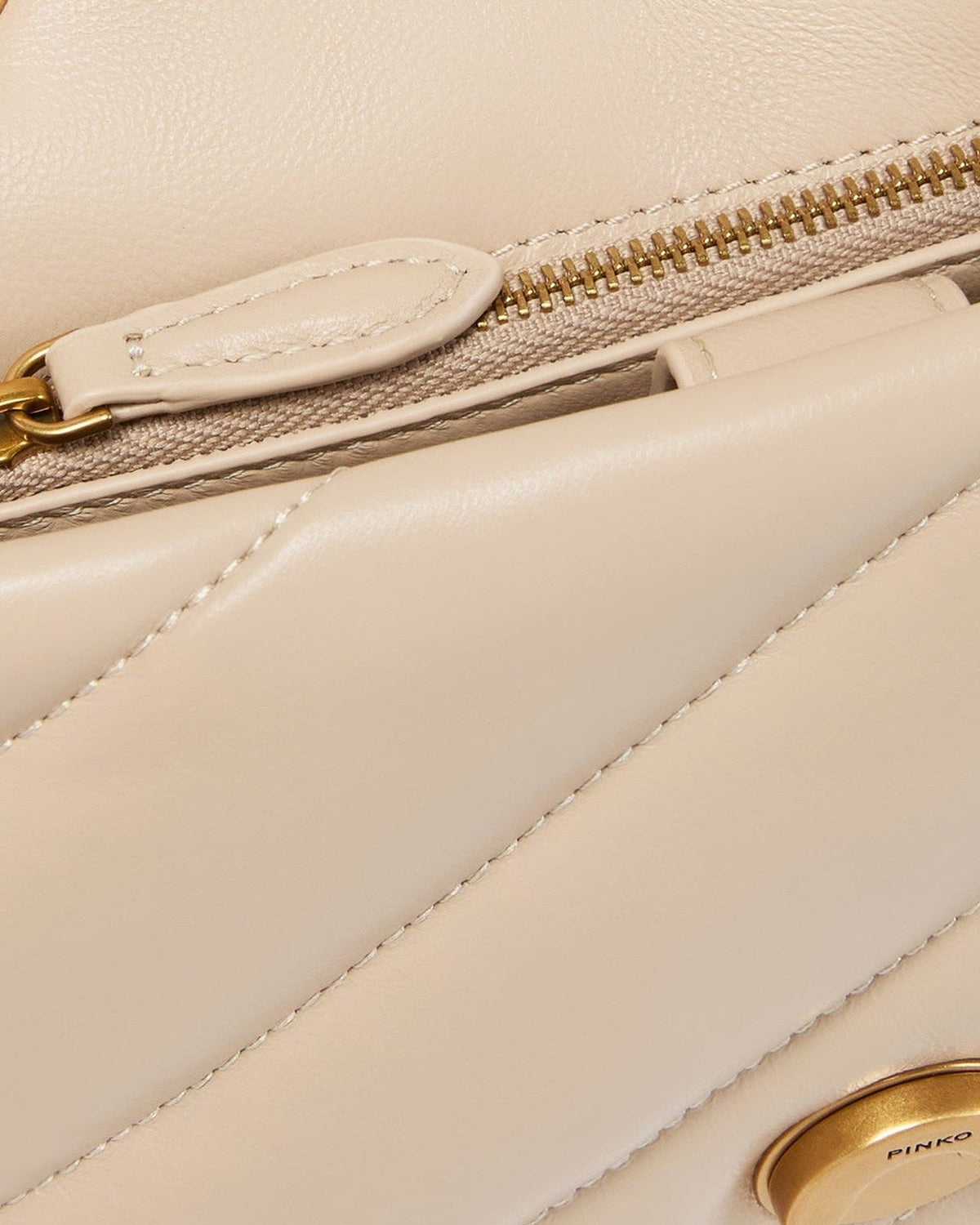 Borse a spalla Donna Pinko - Love Puff Mini Cl Sheep Nappa - Beige