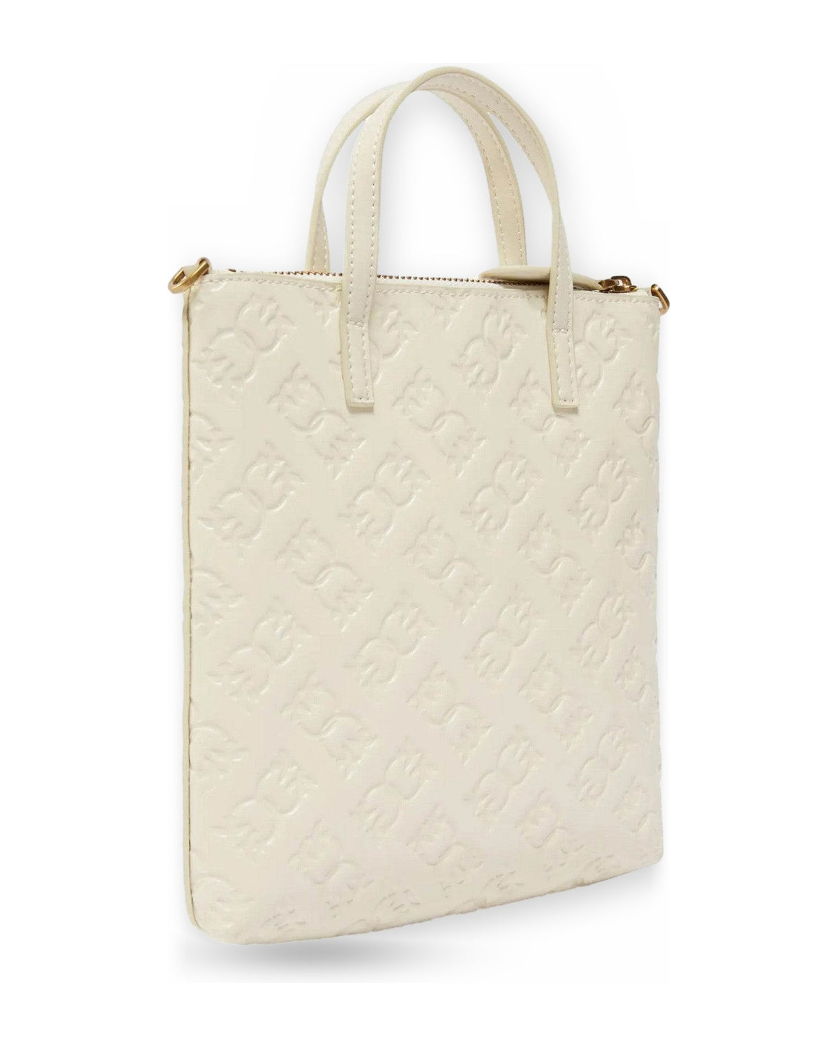 Borse a mano Donna Pinko - Mini Shopper Vitello Seta Logo - Bianco