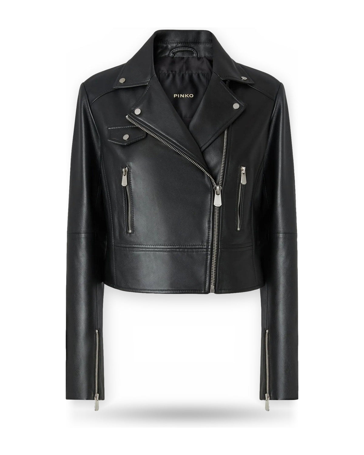 Giubbotti Donna Pinko - New Sensibile Chiodo Nappa - Nero