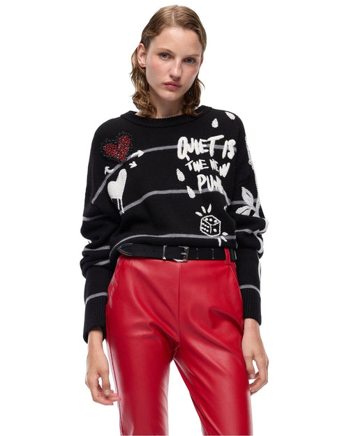 Maglie Donna Pinko - Nuova Andros Maglia Cordonetto - Nero