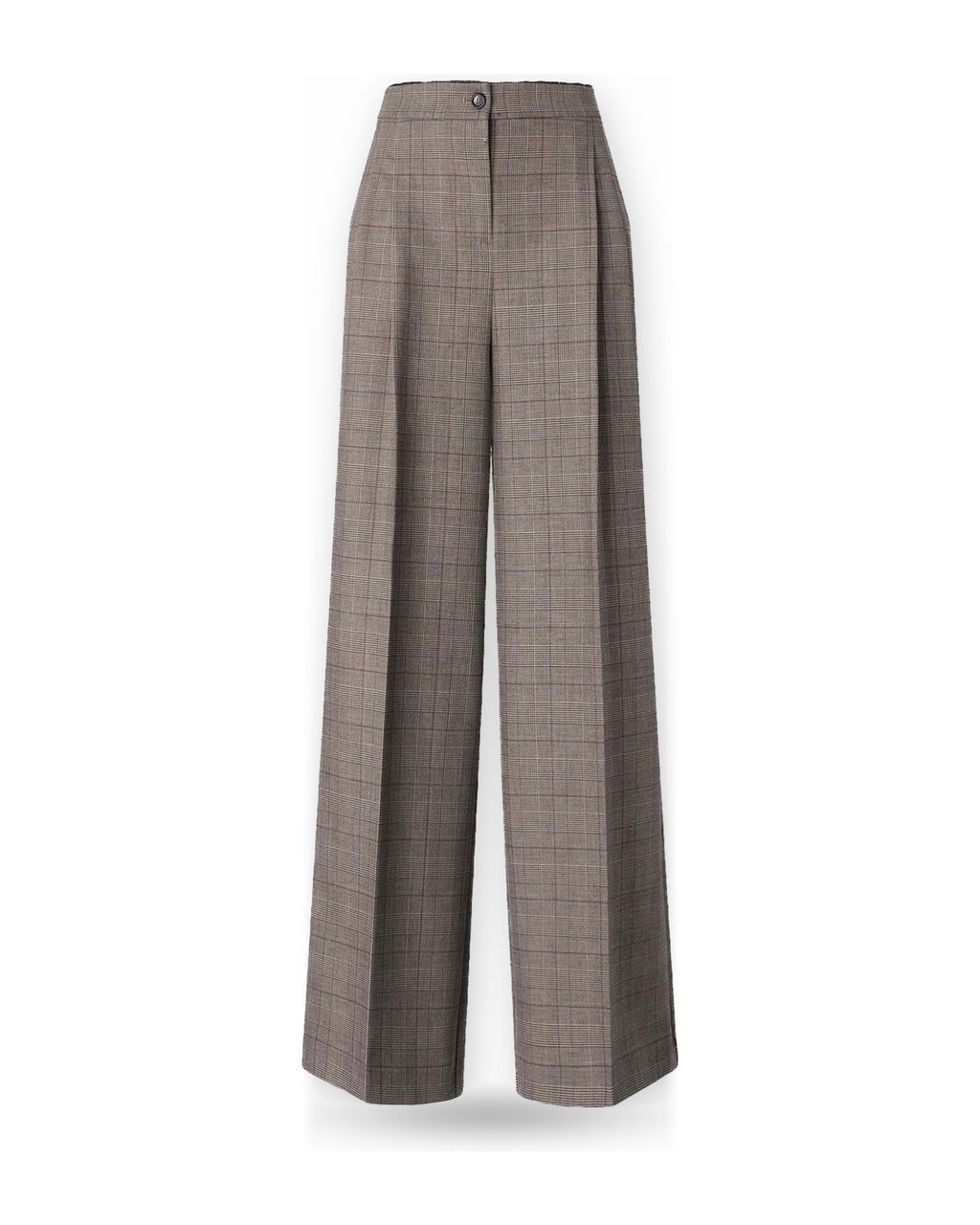 Pantaloni Donna Pinko - Plumeria Pantalone Misto Lana - Grigio/Marrone