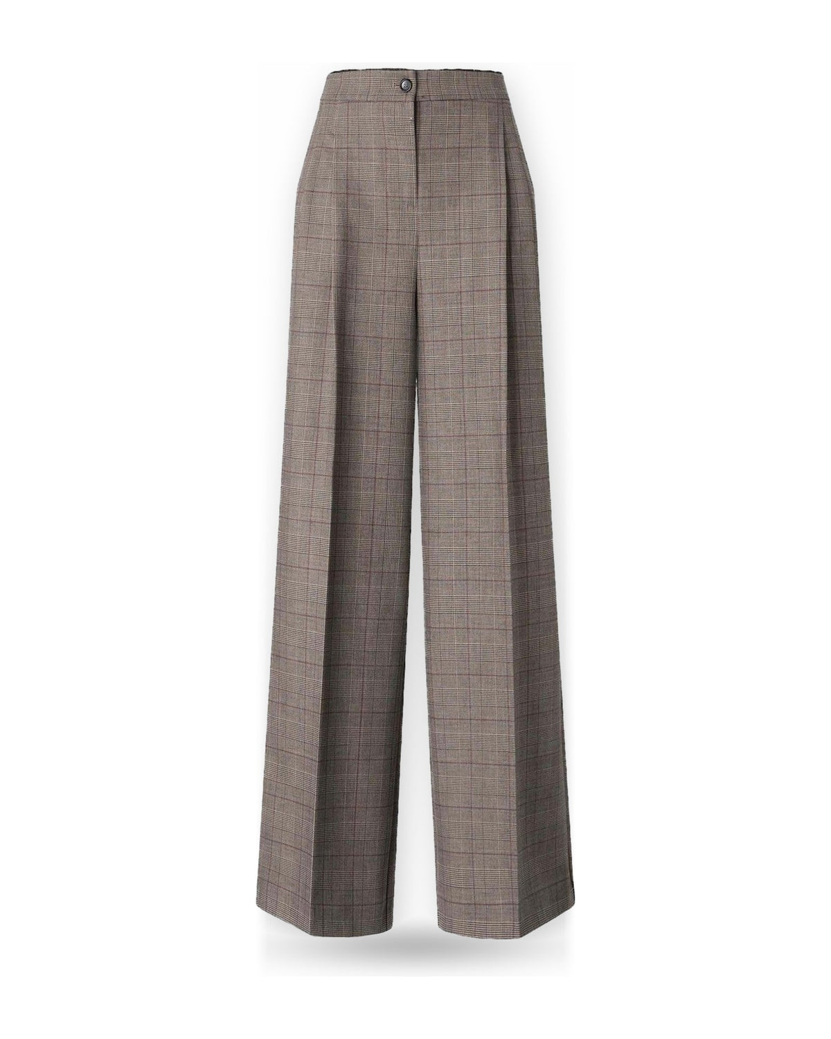 Pantaloni Donna Pinko - Plumeria Pantalone Misto Lana - Grigio/Marrone