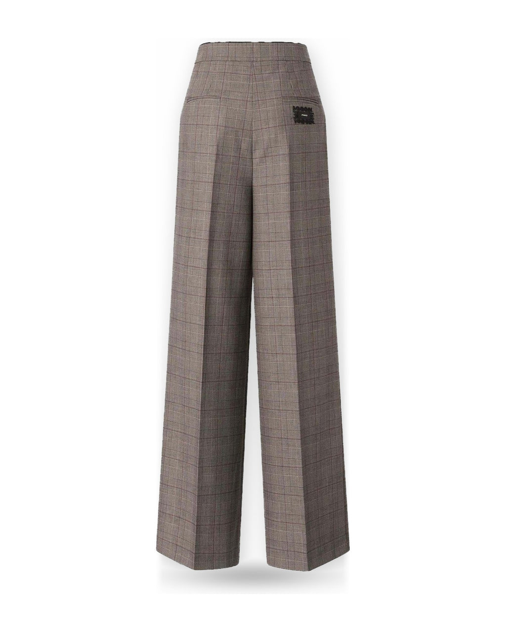 Pantaloni Donna Pinko - Plumeria Pantalone Misto Lana - Grigio/Marrone