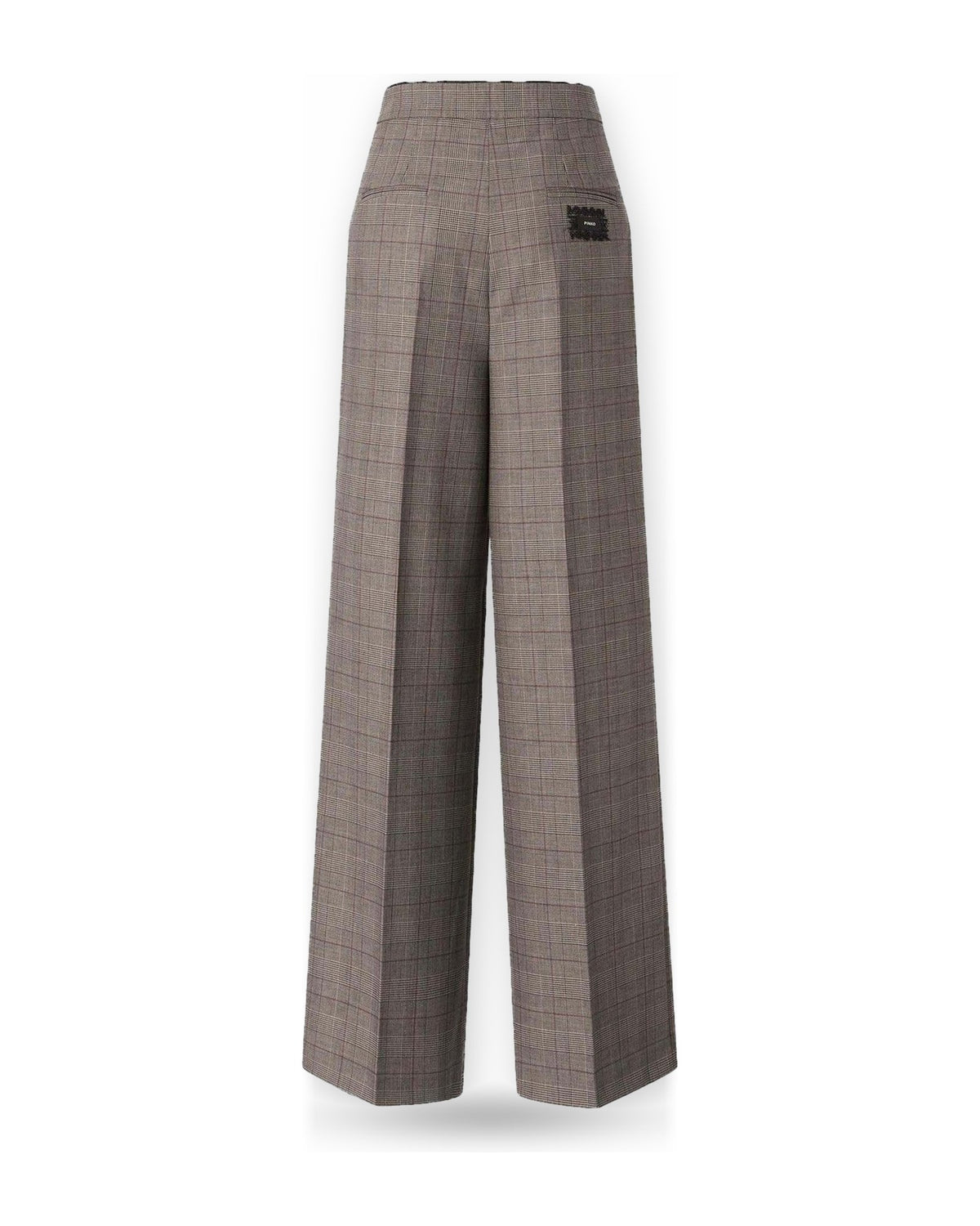 Pantaloni Donna Pinko - Plumeria Pantalone Misto Lana - Grigio/Marrone