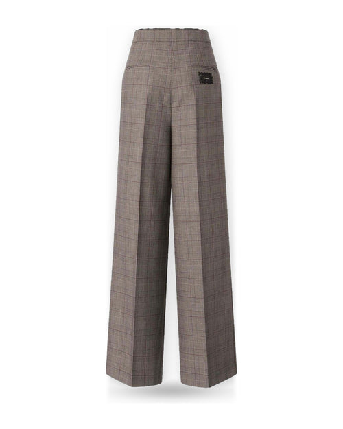 Pantaloni Donna Pinko - Plumeria Pantalone Misto Lana - Grigio/Marrone