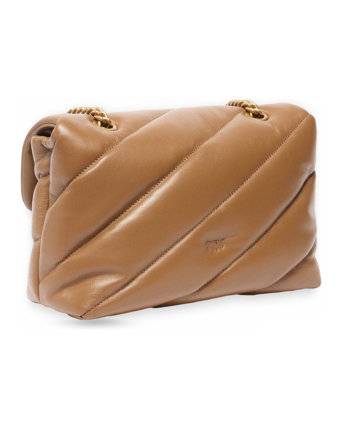 Borse a spalla Donna Pinko - Puff Classic New Buckle Sheep - Marrone