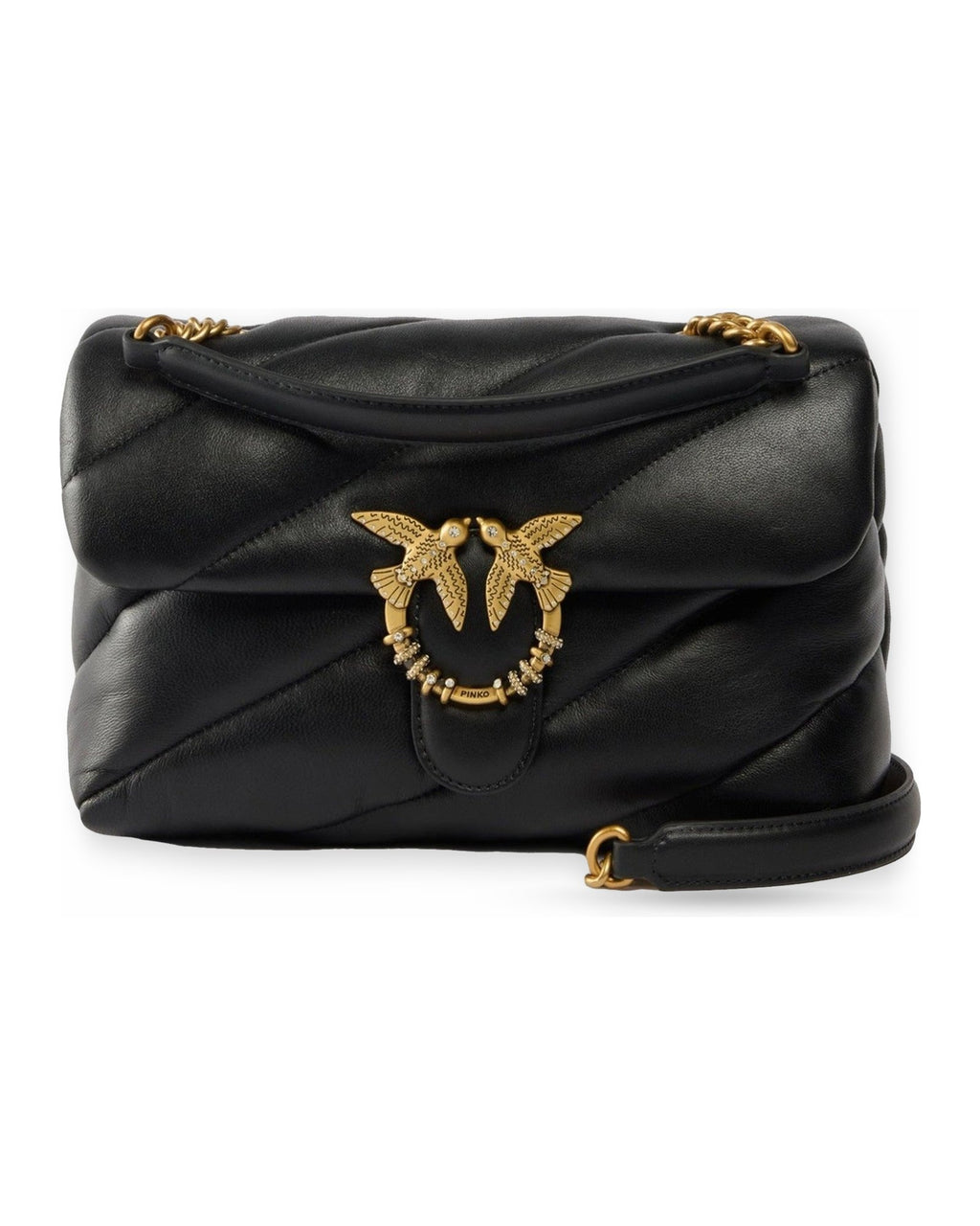 Borse a spalla Donna Pinko - Puff Classic New Buckle Sheep - Nero