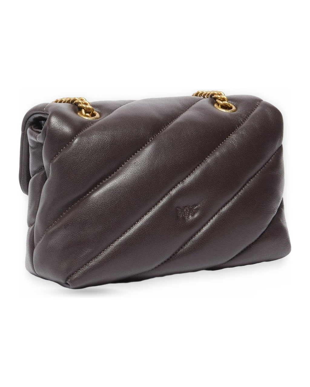 Borse a spalla Donna Pinko - Puff Mini New Buckle Sheep Nap - Marrone