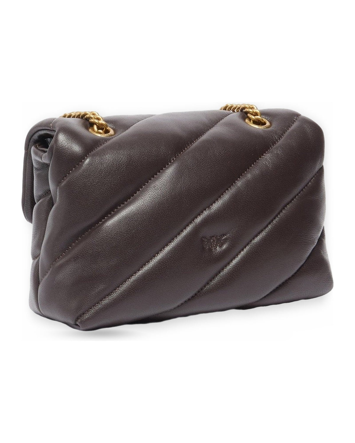 Borse a spalla Donna Pinko - Puff Mini New Buckle Sheep Nap - Marrone