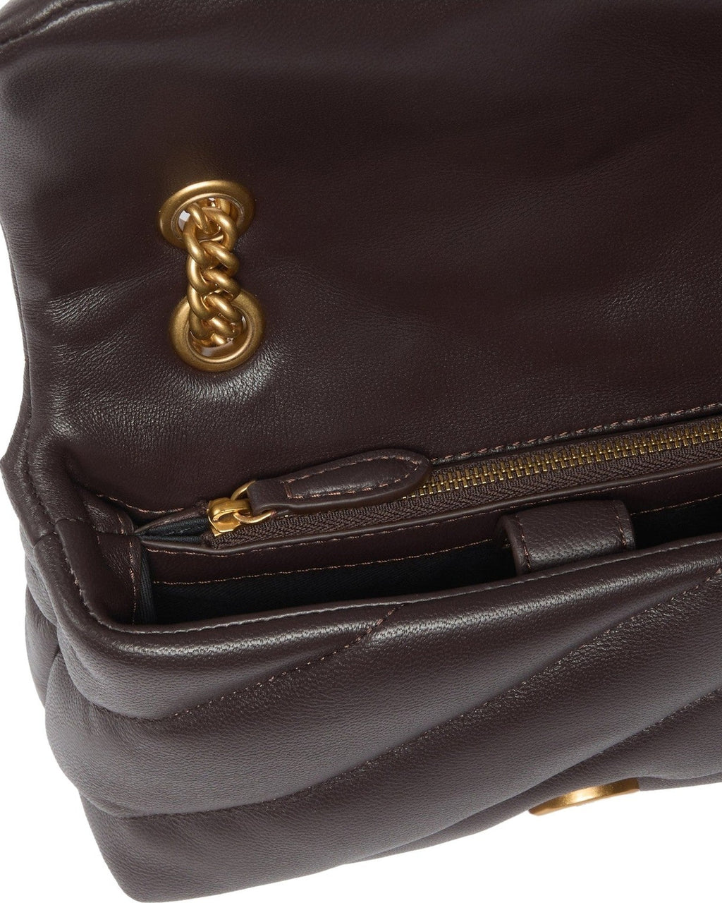 Borse a spalla Donna Pinko - Puff Mini New Buckle Sheep Nap - Marrone